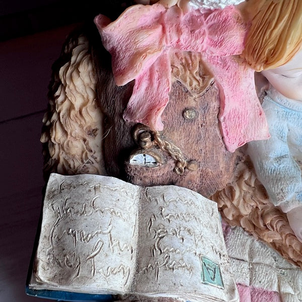 TLC Resin Story Time Bear with Sleeping Child 5in Figurine
