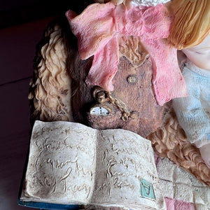 TLC Resin Story Time Bear with Sleeping Child 5in Figurine