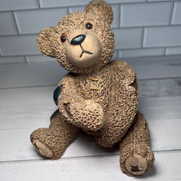 Vintage Collectible Resin Bear Figurine 6in Brown  Bear 