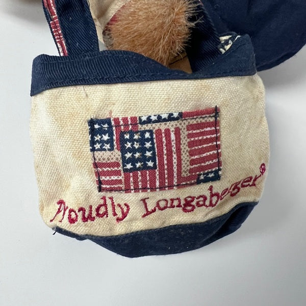 Small bag with an American flag design and 'Proudly Longaberger' text on a white background