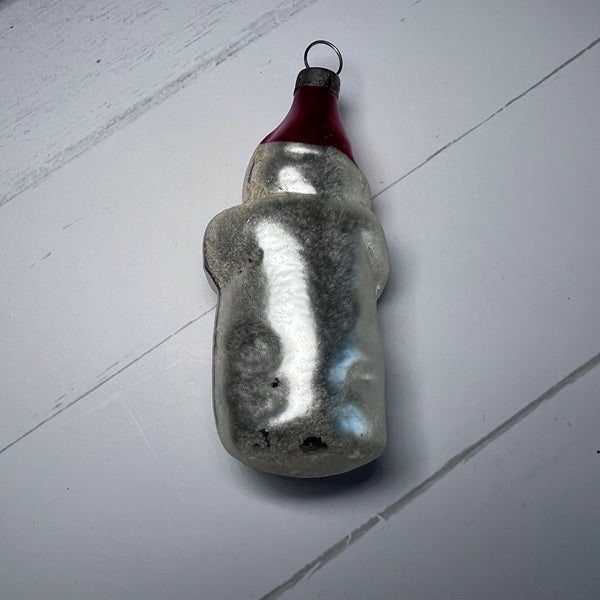 1940 Glass Snowman Ornament Germany Holiday Ornament