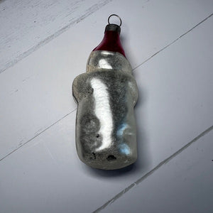 1940 Glass Snowman Ornament Germany Holiday Ornament