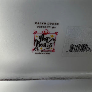 Label with 'Kalyn Dunks Designs for Glory Haus' on a white background