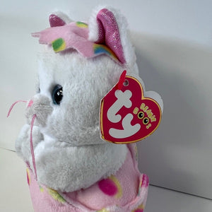 Ty Beanie Boos Giggles White Cat Plush Easter Egg 2024