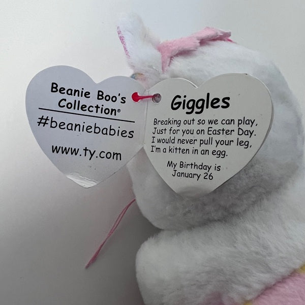 Plush toy with a heart-shaped tag from Beanie Boo's Collection