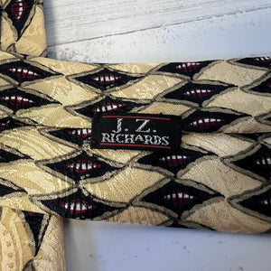 Patterned tie with J.Z. Richards label on a white background