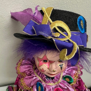 Kingstate the Dollcrafter Staccato Porcelain Clown Doll By Robin Woods 14in
