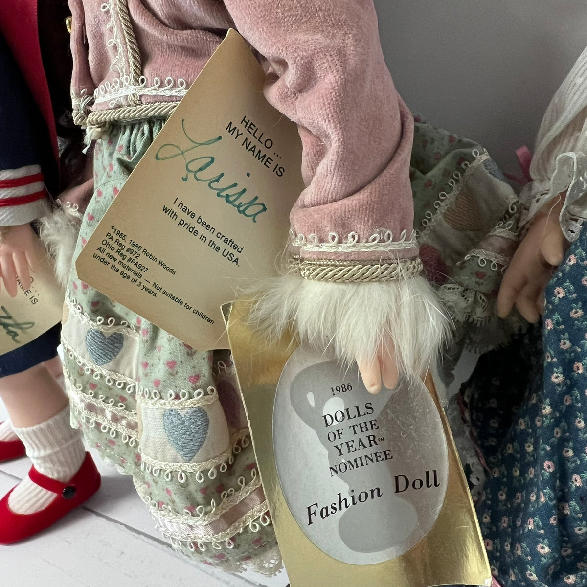 Lot of 3 Robin Woods Dolls Vinyl Dolls Samantha Larisia Signed 1989