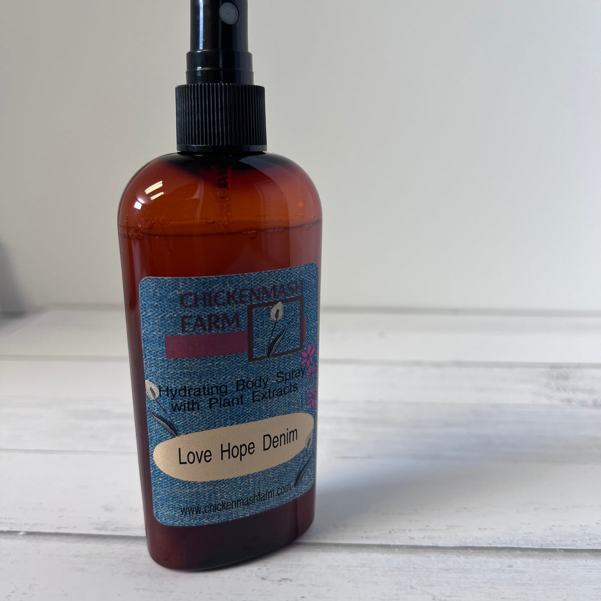 Love Hope Denim botanical body mist side view