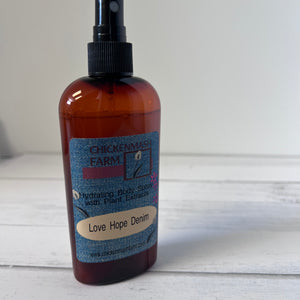 Love Hope Denim botanical body mist side view