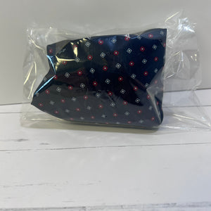 Mario Valentino Silk Tie Italy Navy Red Geometric Vintage