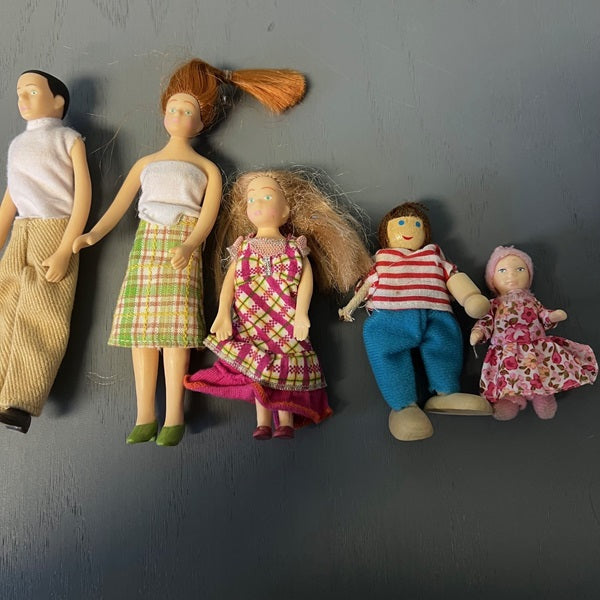 Melissa and Doug Miniature Dollhouse People Bendable Wooden 