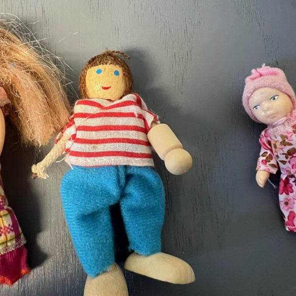 Melissa and Doug Miniature Dollhouse People Bendable Wooden 