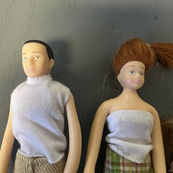 Melissa and Doug Miniature Dollhouse People Bendable Wooden 