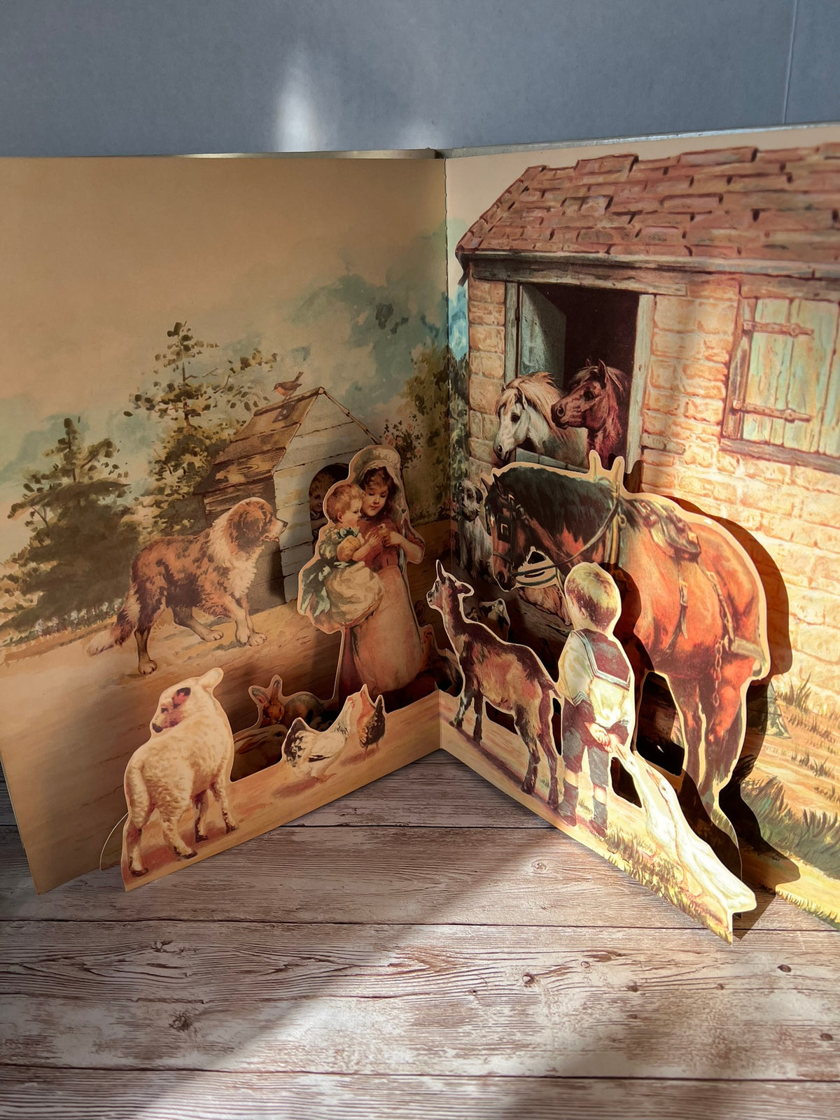 Nister We Visit the Farm Pop-Up Book 1989 Hardcover Farm Animals ISBN 039921724X