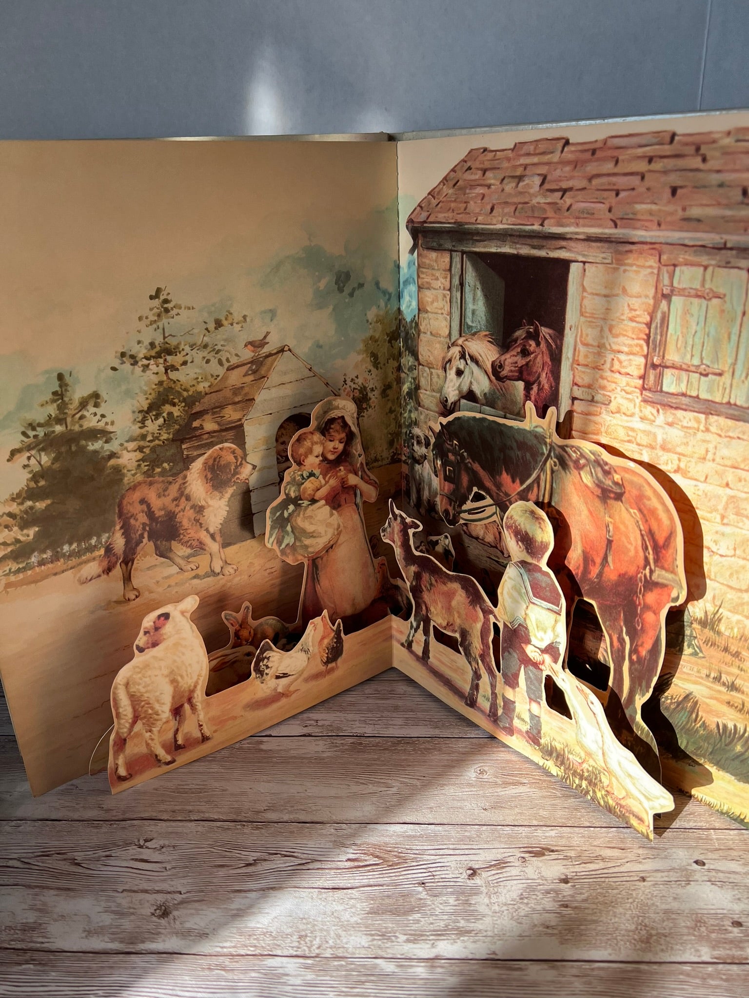 Nister We Visit the Farm Pop-Up Book 1989 Hardcover Farm Animals ISBN 039921724X