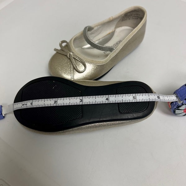 Nordstrom Metallic Sparkle Ballet Flat Girls Size 7M Toddler