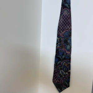 Patterned tie on a white background