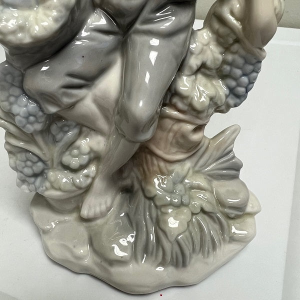 Porcelain Boy Figurine Soft Blue 7 inch