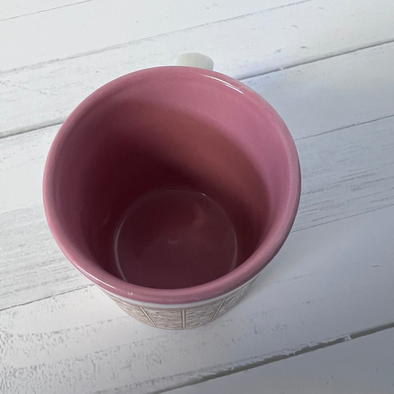 pink inside coffee mug view