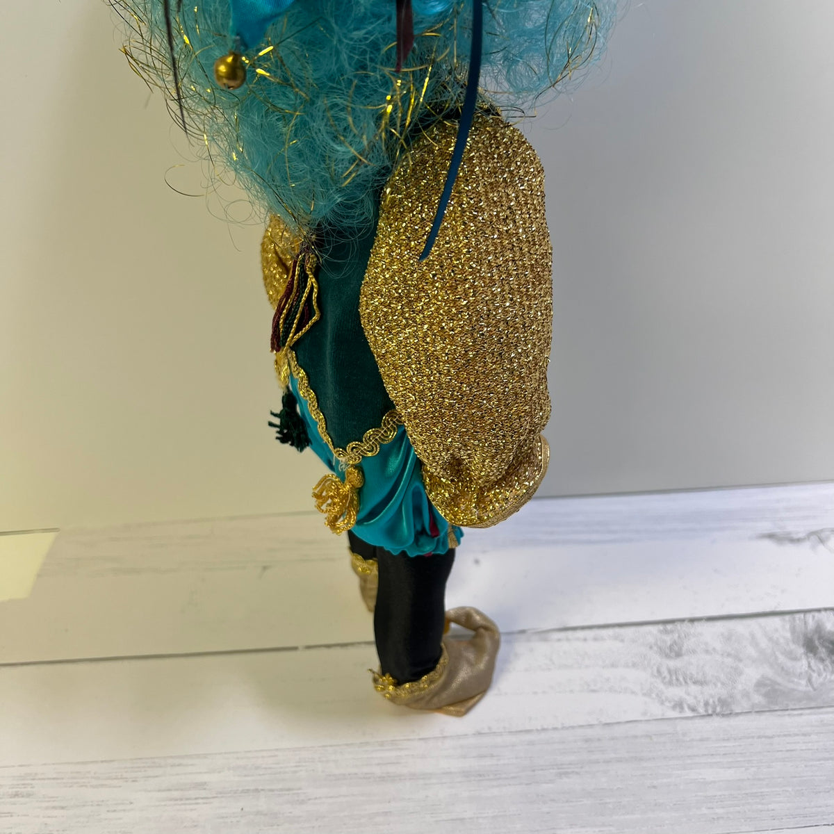 Robin Woods Amuse Doll 1988 14 Vinyl Jester Doll with Blue Hair