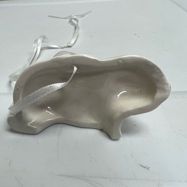 Small Ceramic White Rabbit Ornament