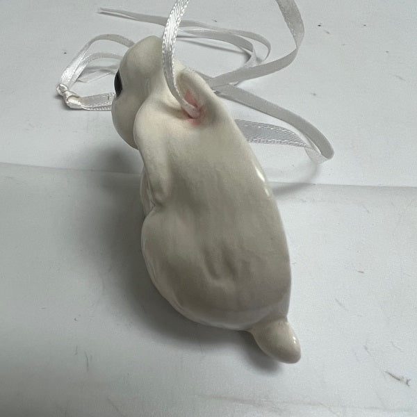 Small Ceramic White Rabbit Ornament