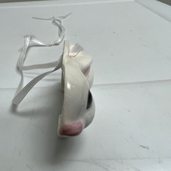 Small Ceramic White Rabbit Ornament