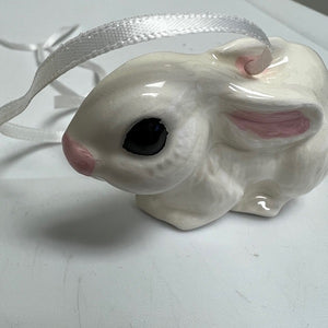 Small Ceramic White Rabbit Ornament