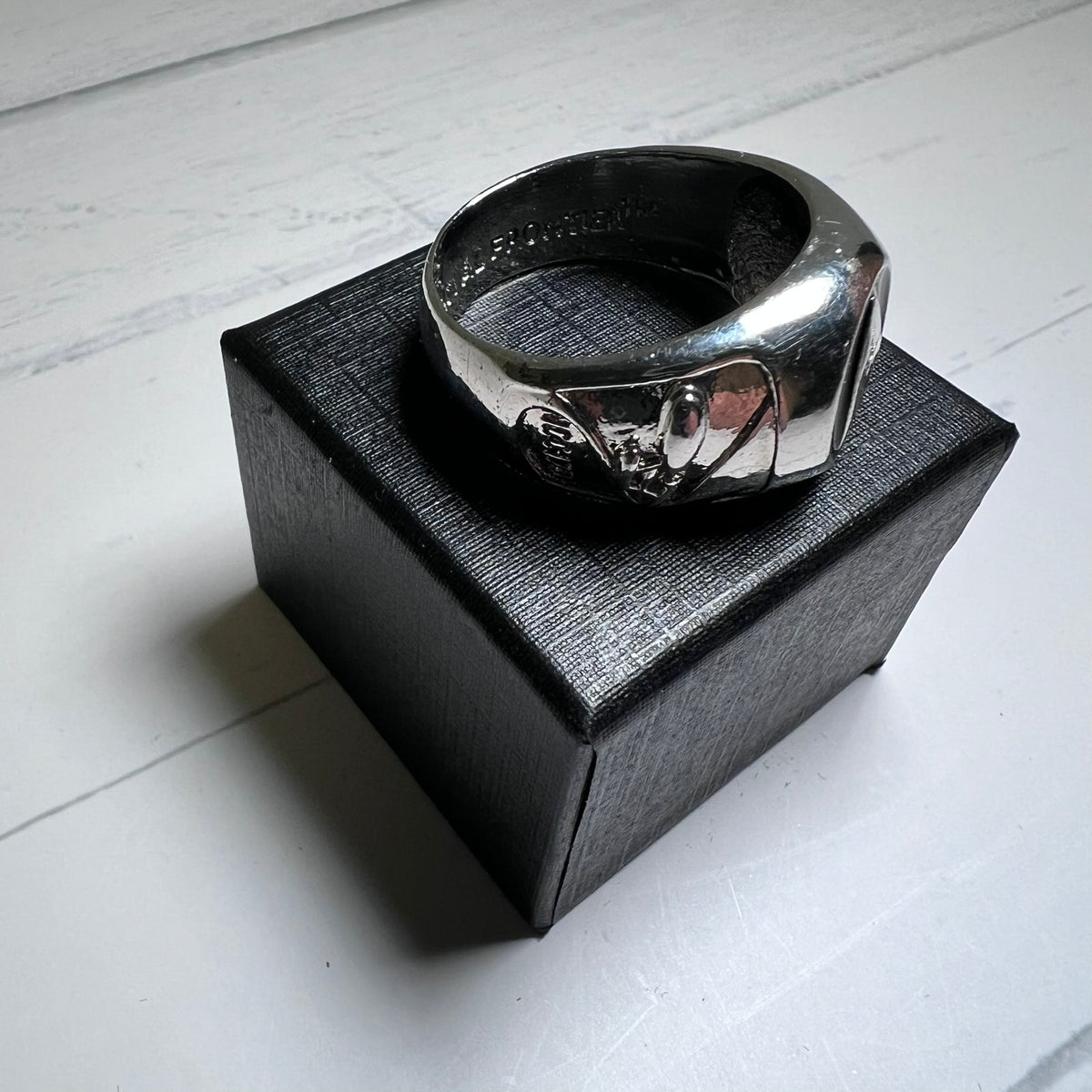 Star Trek 50th Anniversary Onyx Insignia Ring S925 The Final Frontier Size 10