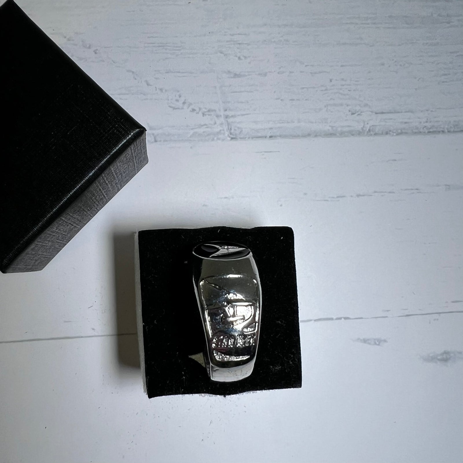 Star Trek 50th Anniversary Onyx Insignia Ring S925 The Final Frontier Size 10