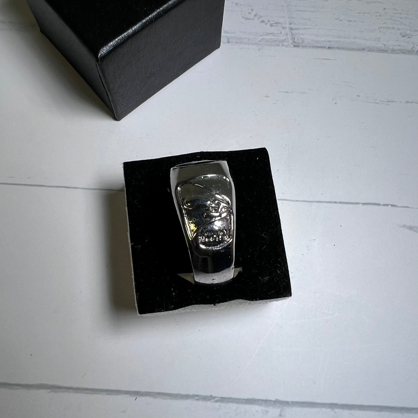 Star Trek 50th Anniversary Onyx Insignia Ring S925 The Final Frontier Size 10
