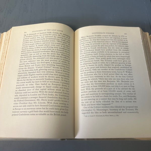 Authentic 1939 Statesmen of the Lost Cause: Jefferson Davis and His Cabinet