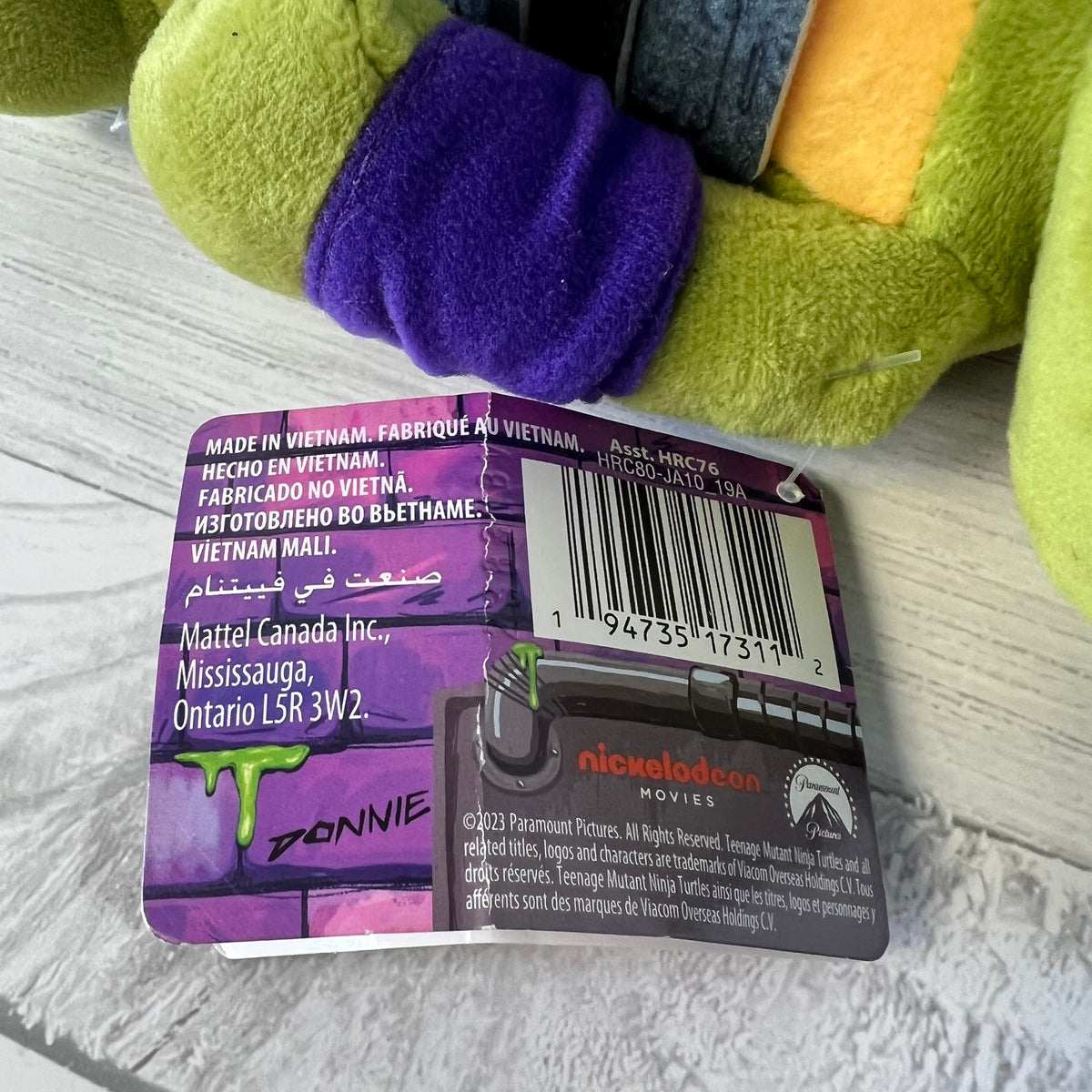 TMNT Donatello Plush 8 Inch Mutant Mayhem Mattel 2023