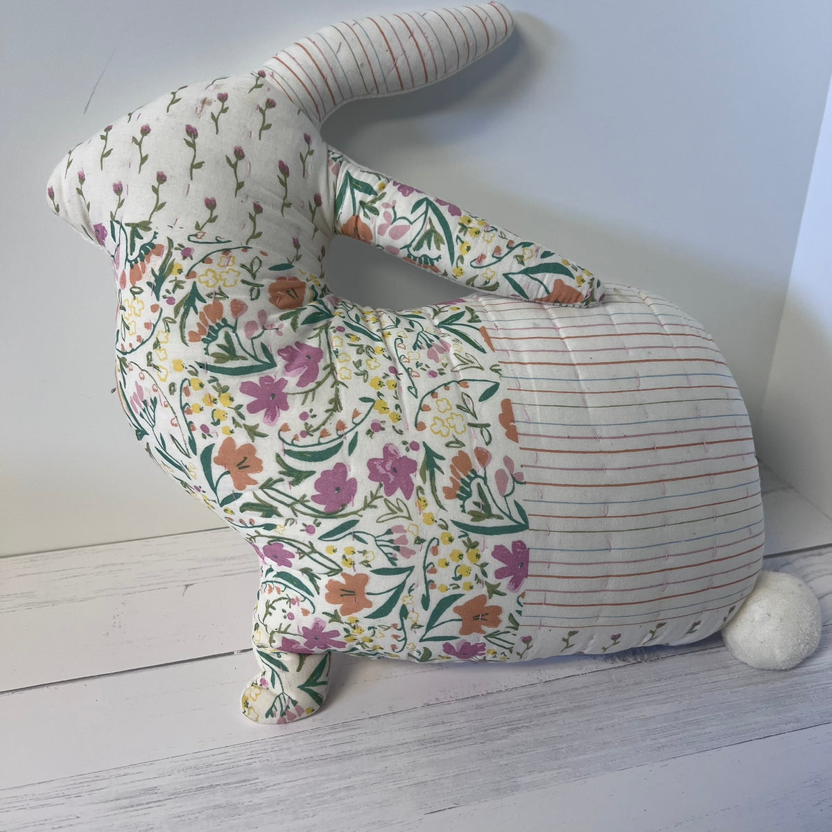 Target Threshold Bunny Rabbit Decorative Pillow Floral Quilted Cottagecore Easter 2023