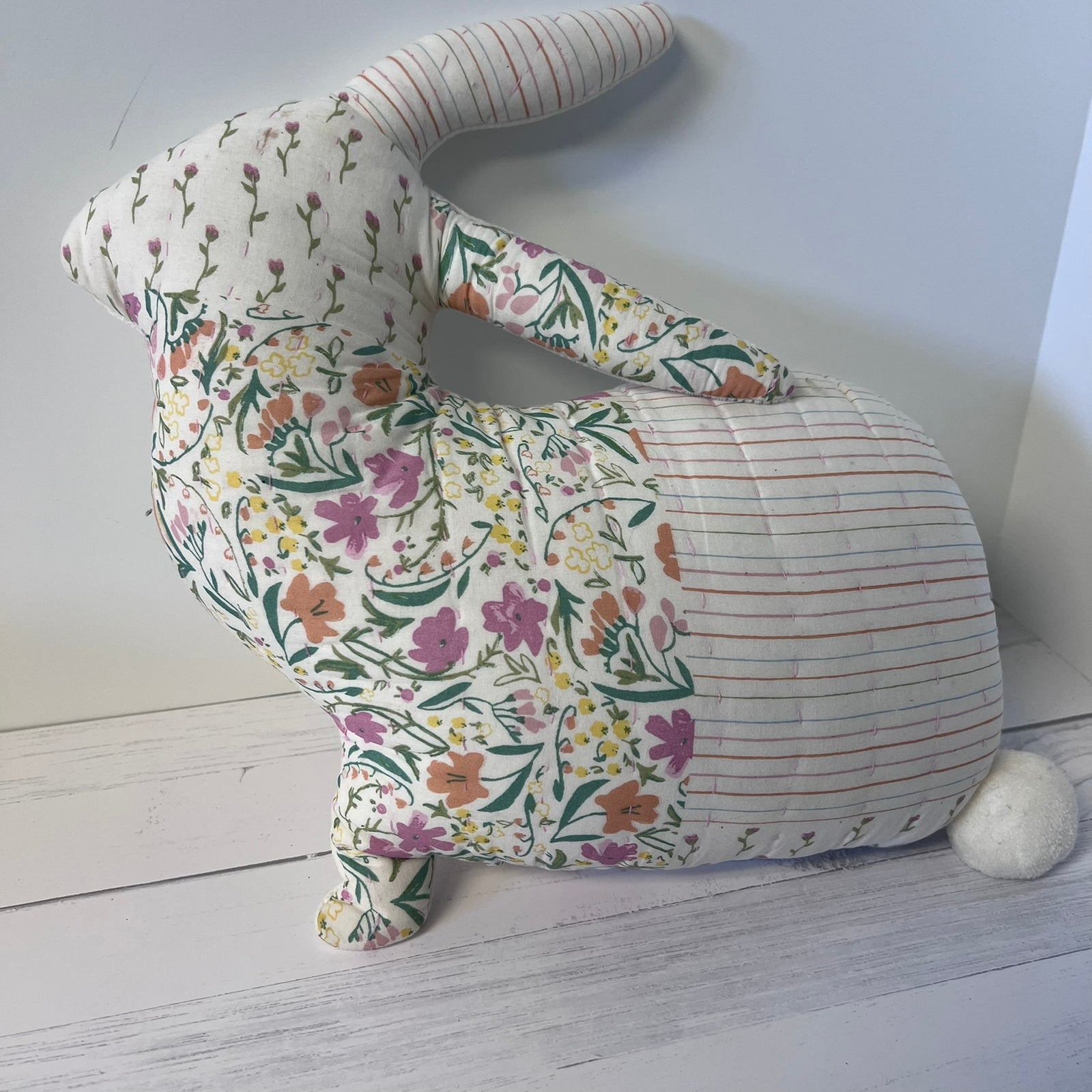 Target Threshold Bunny Rabbit Decorative Pillow Floral Quilted Cottagecore Easter 2023