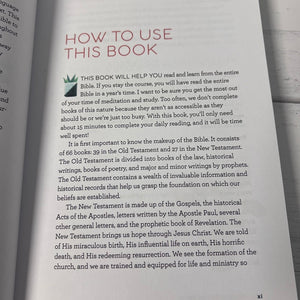 Book page with text on how to use the book and information about the Bible.