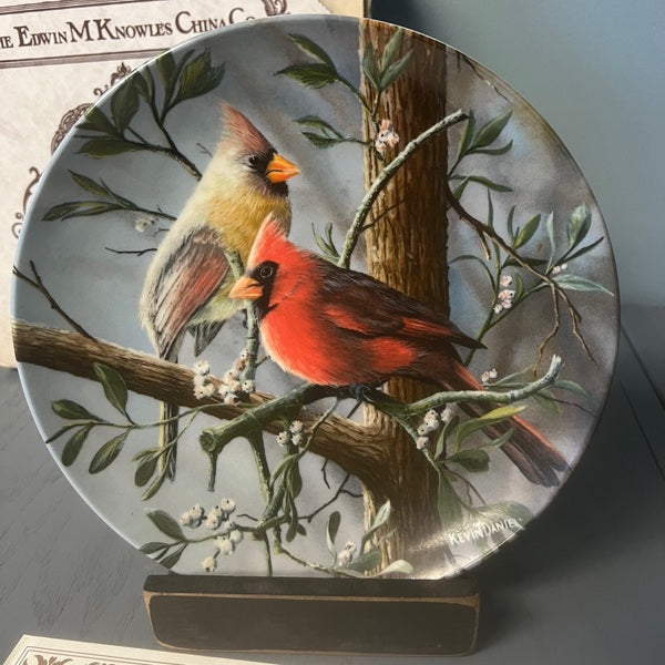 The Cardinal Collectible Plate by Kevin Daniel 8.5 in Decorative Plate