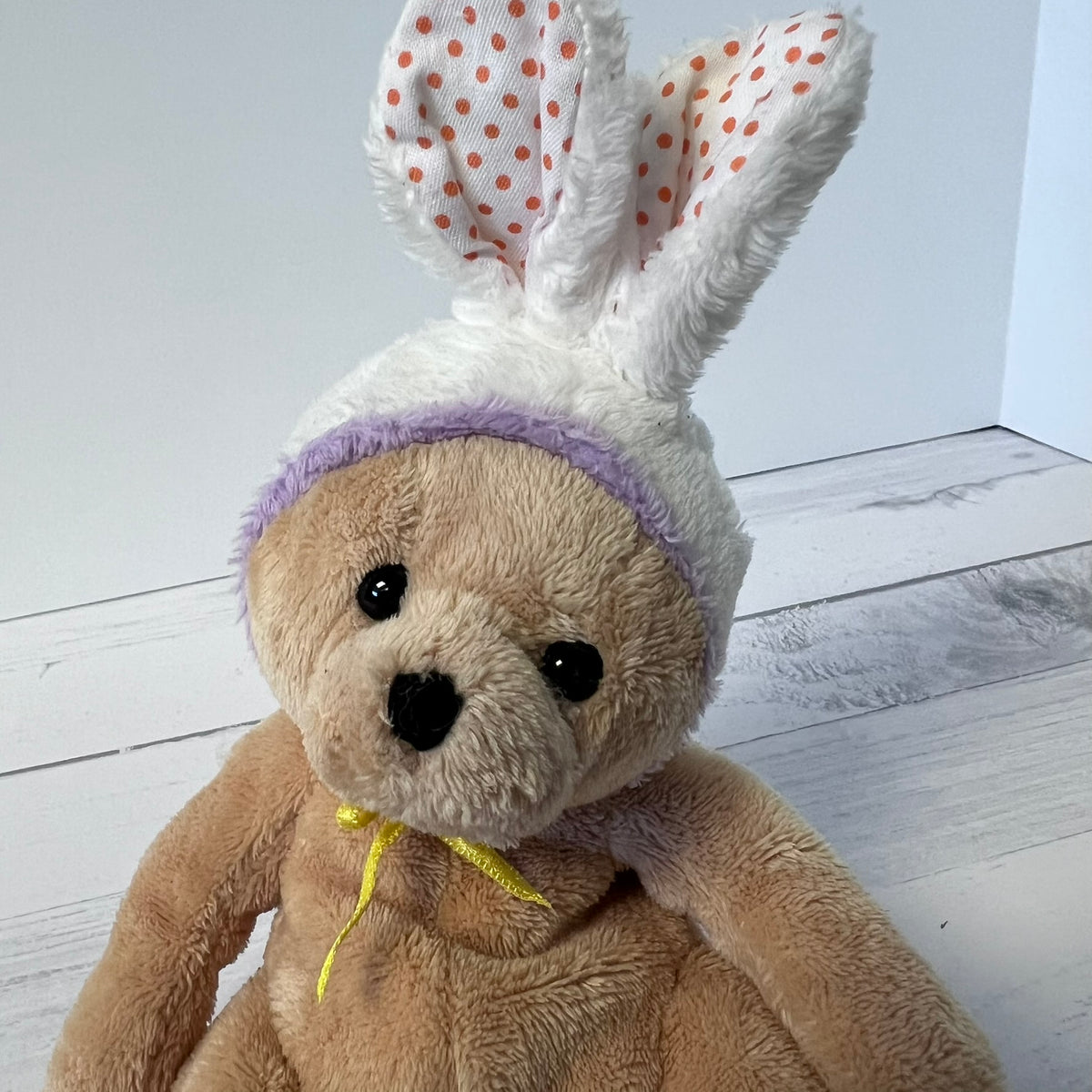 Ty Beanie Baby Springston the Bear Easter Bunny Costume Plush 2007