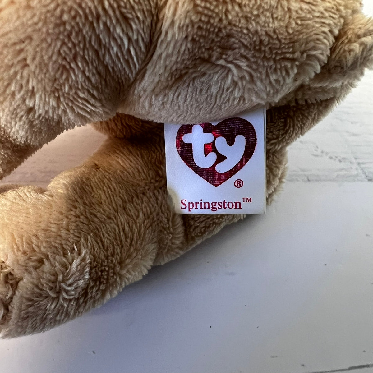 Ty Beanie Baby Springston the Bear Easter Bunny Costume Plush 2007