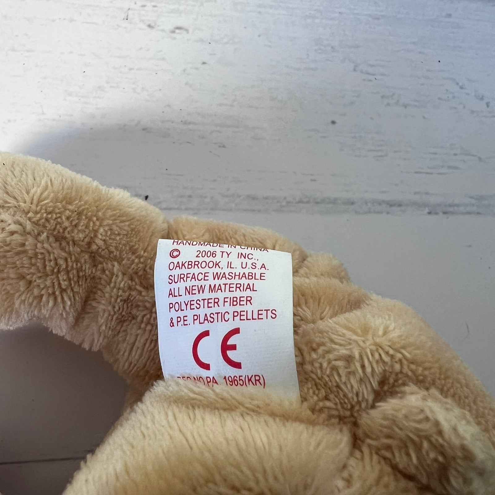 Ty Beanie Baby Springston the Bear Easter Bunny Costume Plush 2007
