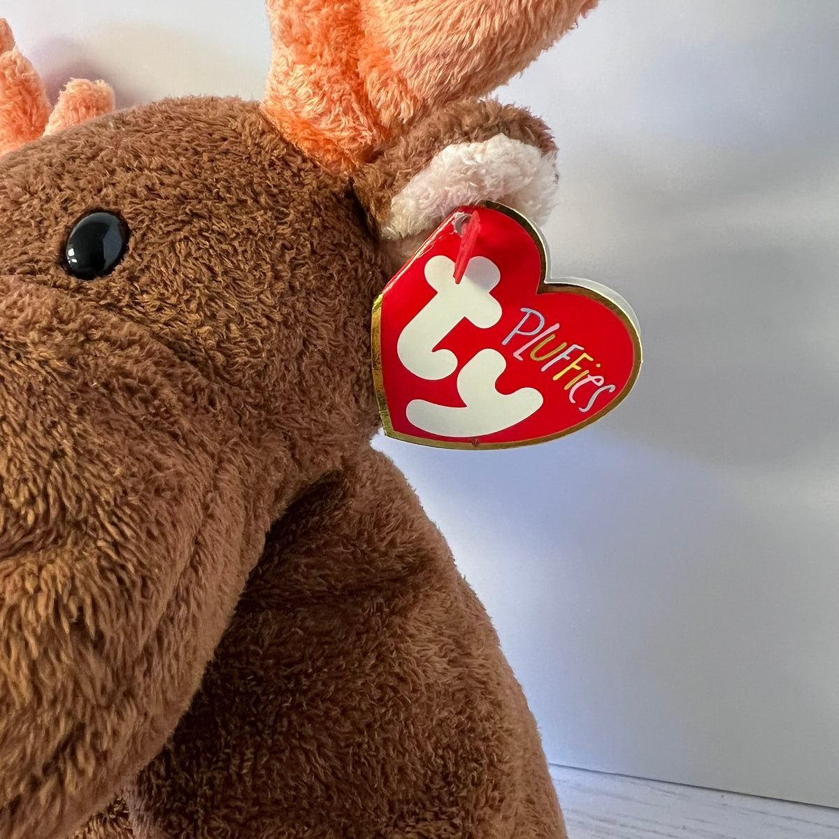 Ty Pluffies Lumpy the Moose Plush 2003 13" TyLux Stuffed Animal