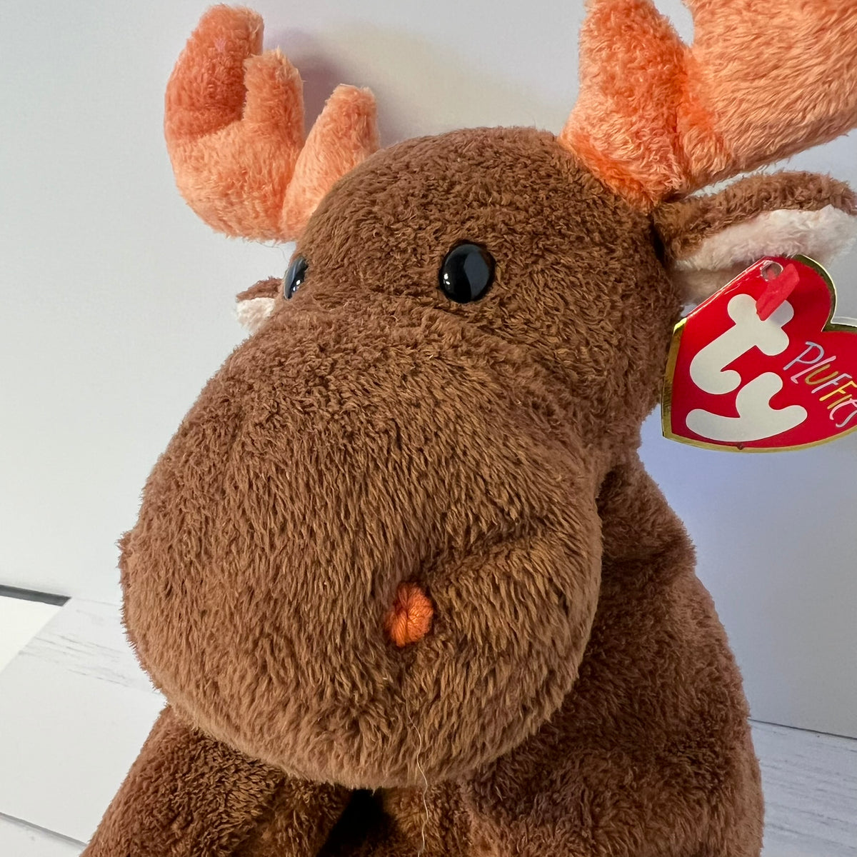 Ty Pluffies Lumpy the Moose Plush 2003 13" TyLux Stuffed Animal