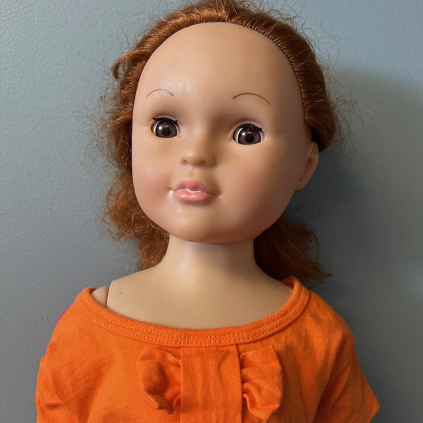 Uneeda Doll Hard Plastic Wispy Walkers Doll Vintage 26 inch Red Hair Doll 