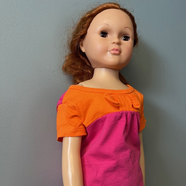 Uneeda Doll Hard Plastic Wispy Walkers Doll Vintage 26 inch Red Hair Doll 