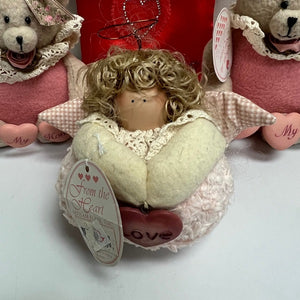 Valentine Plushy Lot of 4 Valentine Gift From the Heart Collection