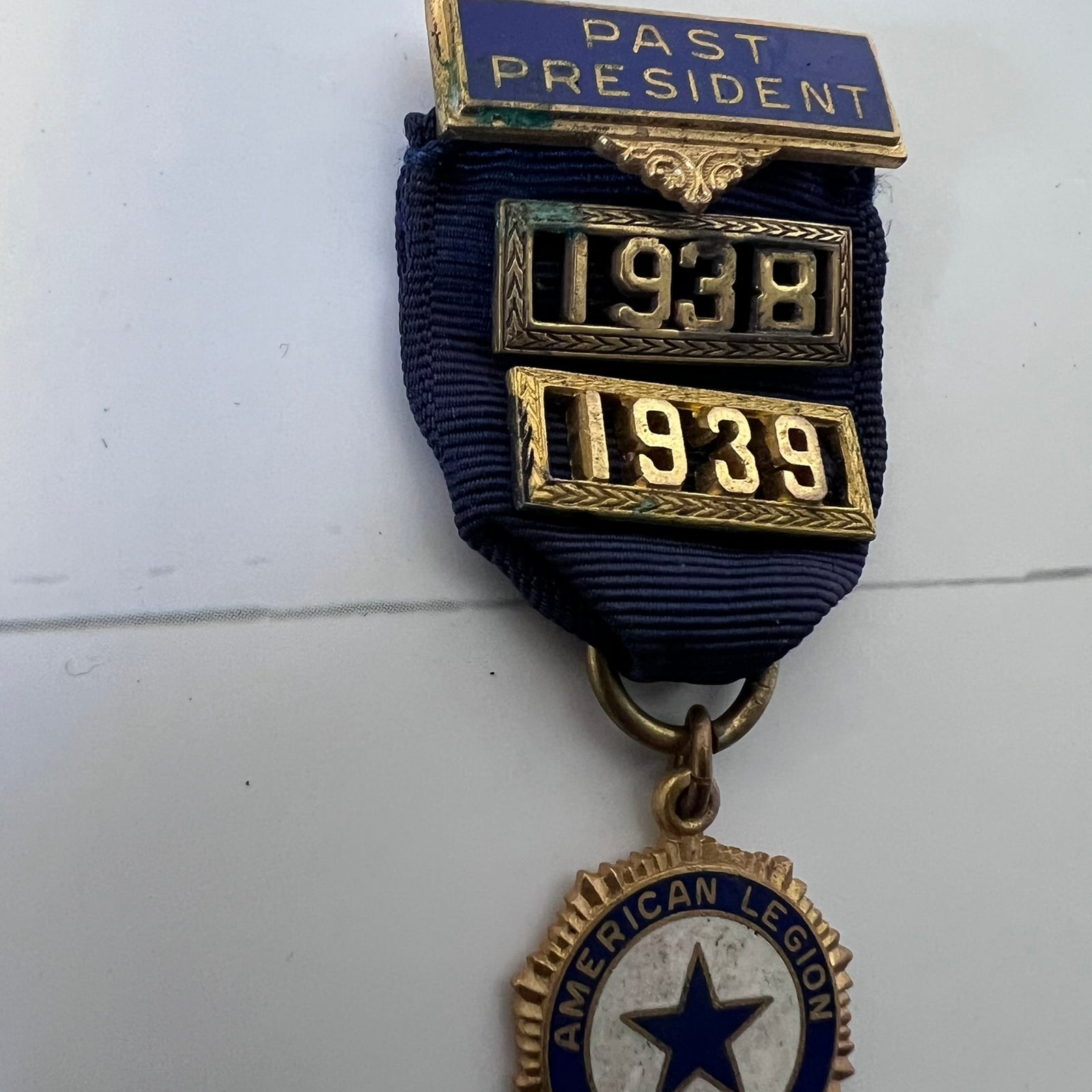 Vintage 1938 1939 American Legion Auxiliary Past President Medal LGB Balfour