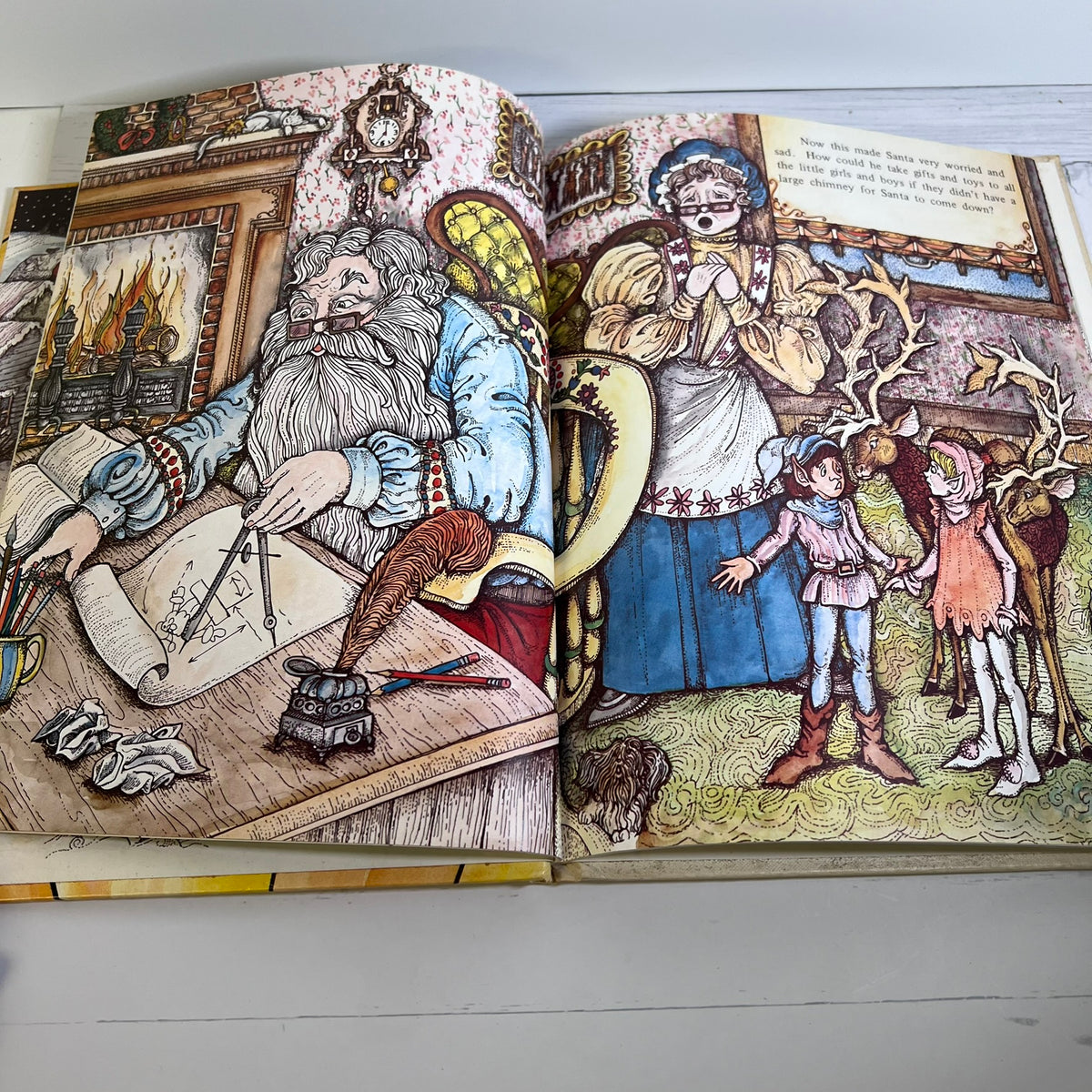 Vintage 1975 Silver Spurs Santa's Smallest Brightest Elf Hardcover First Edition Book