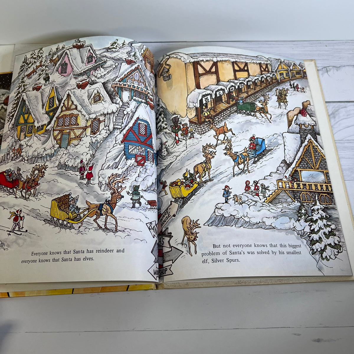 Vintage 1975 Silver Spurs Santa's Smallest Brightest Elf Hardcover First Edition Book