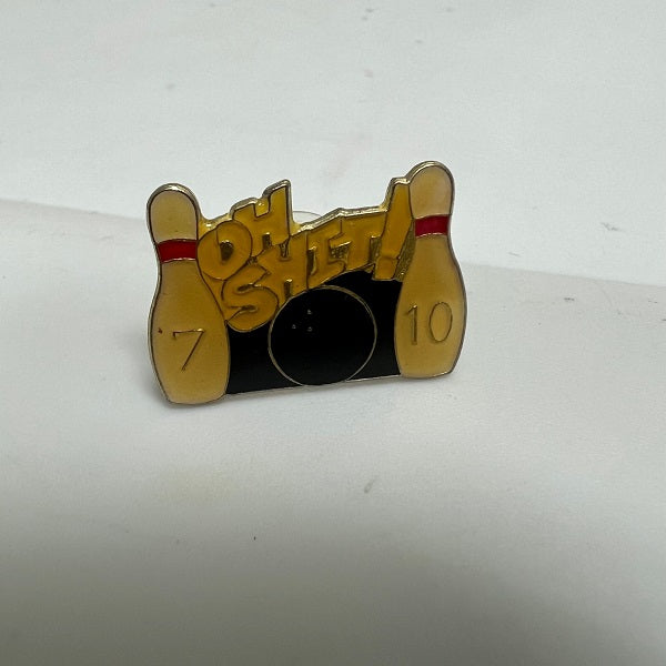 Vintage Bowling Ball and Pins Split Lapel Pin